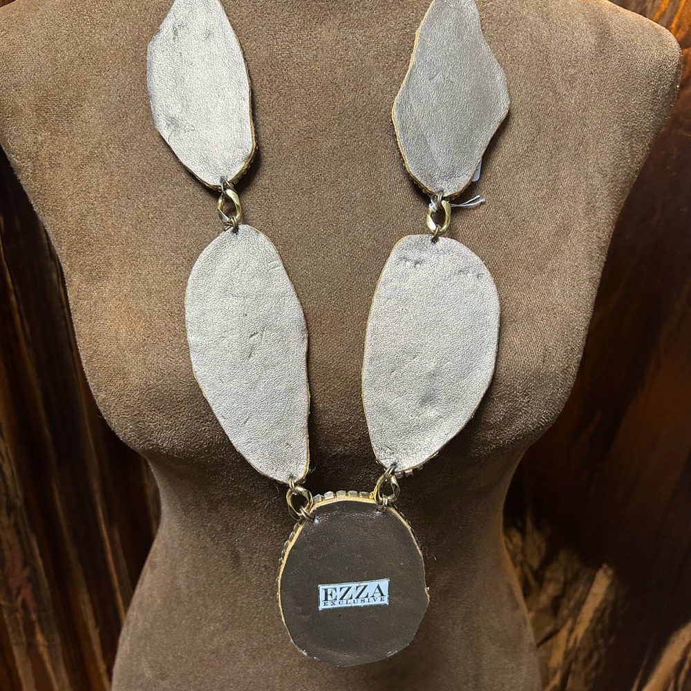 Ezza Exclusive Designer Statement Pink Agate Blin… - image 3